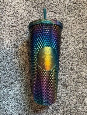 Starbucks Iridescent Studded Tumbler  Unicorn Siren Tail- Oil Slick 24 Oz